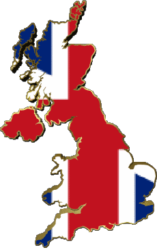 Fahnen Europa Vereinigtes Königreich Karte 