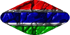 Drapeaux Afrique Gambie Ovale 02 