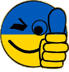 Drapeaux Europe Ukraine Smiley - OK 