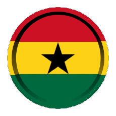Drapeaux Afrique Ghana Rond - Anneaux 