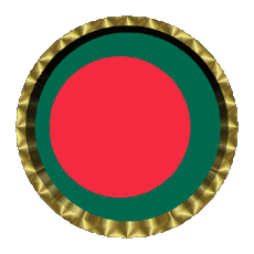 Fahnen Asien Bangladesch Rund - Ringe 