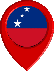 Fahnen Ozeanien Samoa Standort-Pin 