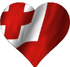 Banderas Oceanía Tonga Corazón 