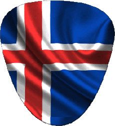Drapeaux Europe Islande Forme 