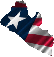Banderas África Liberia Mapa 