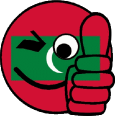 Fahnen Asien Malediven Smiley - OK 