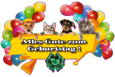 Mensajes Alemán Alles Gute zum Geburtstag Tiere 007 