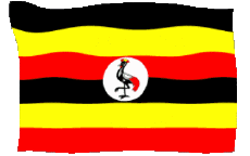 Drapeaux Afrique Ouganda Ondulation 