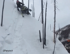 Humor -  Fun Transport Schneemotorrad Fail 