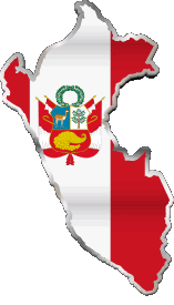 Bandiere America Perù Carta Geografica 
