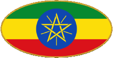 Drapeaux Afrique Ethiopie Ovale 01 