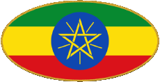 Fahnen Afrika Äthiopien Oval 01 