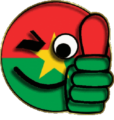 Fahnen Afrika Burkina Faso Smiley - OK 