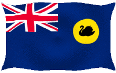 Banderas Oceanía Australia Western Australia Ondulación 