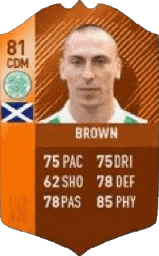 Multimedia Vídeo Juegos F I F A - Jugadores  cartas Escocia Scott Brown 