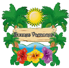 Messagi Francese Bonnes Vacances Sfondo trasparente 24 