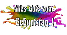 Messages Allemand Alles Gute zum Geburtstag Zusammenfassung - geometrisch Fond Transparent 012 