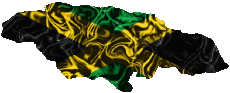 Banderas América Jamaica Mapa 