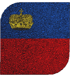 Flags Europe Liechtenstein Square 