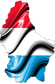 Bandiere Europa Lussemburgo Carta Geografica 
