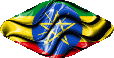 Fahnen Afrika Äthiopien Oval 02 