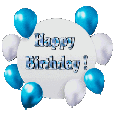 Messagi Inglese Happy Birthday Balloons - Confetti 010 
