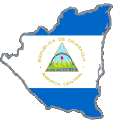 Drapeaux Amériques Nicaragua Carte 