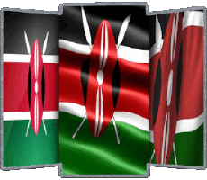 Drapeaux Afrique Kenya Forme 02 