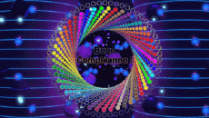 Mensajes Italiano Buon Compleanno Astratto - Geometrico Fondo animado 003 