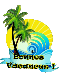 Messagi Francese Bonnes Vacances Sfondo trasparente 25 