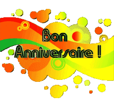 Mensajes Francés Bon Anniversaire Abstrait - Géométrique Fondo transparente 009 