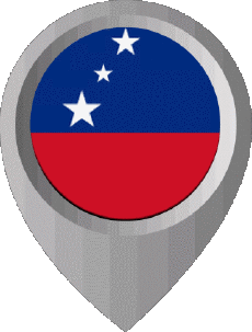 Drapeaux Océanie Samoa Epingle de Localisation 