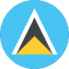 Fahnen Amerika St. Lucia Runde 