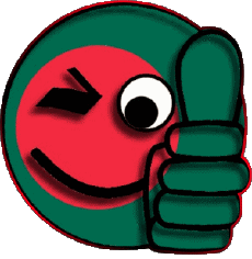 Fahnen Asien Bangladesch Smiley - OK 