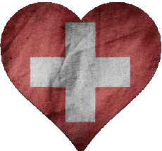 Flags Europe Swiss Heart 