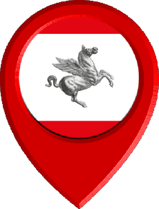 Fahnen Europa Italien Toscana Standort-Pin 