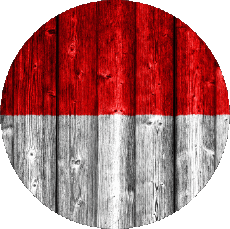 Drapeaux Asie Indonésie Rond 