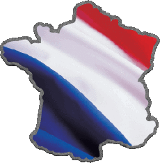 Flags France National Map 