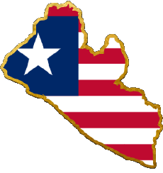Bandiere Africa Liberia Carta Geografica 