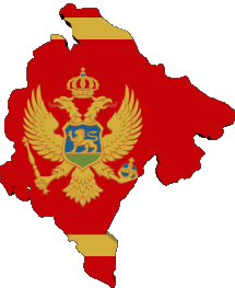Bandiere Europa Montenegro Carta Geografica 