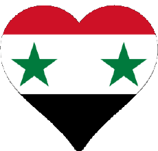 Drapeaux Asie Syrie Coeur 