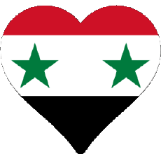 Fahnen Asien Syrien Herz 