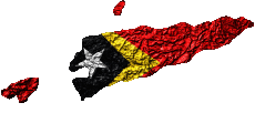 Drapeaux Asie Timor Oriental Carte 