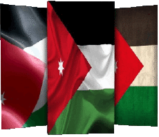 Drapeaux Asie Jordanie Forme 02 