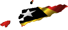 Banderas Asia Timor Oriental Mapa 