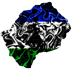 Flags Africa Lesotho Map 