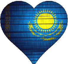 Flags Asia Kazakhstan Heart 