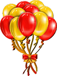 Mensajes Inglés Happy Birthday Balloons - Confetti 007 