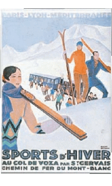 Humour - Fun Affiches Rétro - Lieux France Alpes 