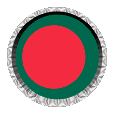 Flags Asia Bangladesh Round - Rings 